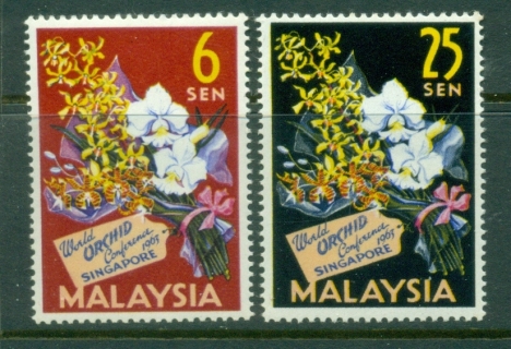 Malaysia-1963-World-Orchid-Conference-MUH