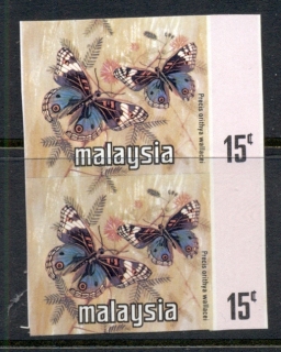 Malaysia-1971-Butterfly-15c-pr-IMPERF-MUH