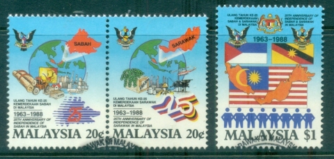 Malaysia-1988-Independence-Sabah-Sarawak-FU