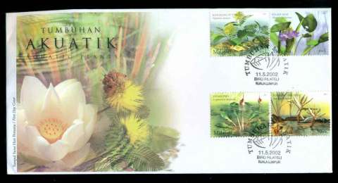 Malaysia-2002-Aquatic-Plants-FDC-lot51561