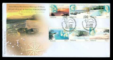 Malaysia-2002-Islands-beaches-FDC-lot51540