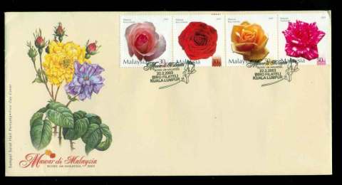 Malaysia-2003-Roses-in-Malaysia-FDC-lot51543