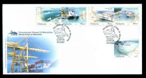 Malaysia-2004-malaysian-Ports-Ships-FDC-lot51556