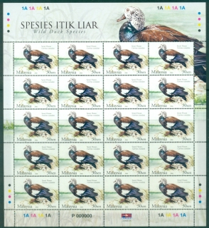 Malaysia-2006-Birds-Duck-Serati-Hutan-30s-sheet-MUH-XL-Shipping