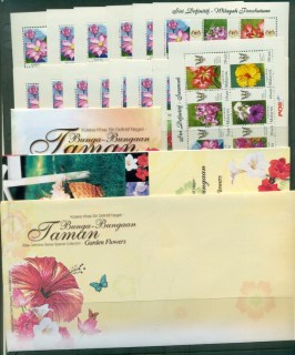 Malaysia-2009-State-Flowers-envelope-14-States-MS-MUH-lot82693