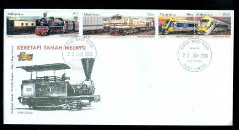 Malaysia-2010-Trains-FDC-lot51555