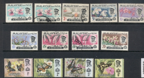 Malaysia-Johore-1965-71-Flowers-Asst-MLH-FU