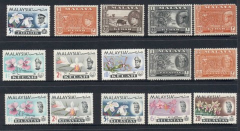 Malaysia-States-1950s-Asst-Oddments-MLH