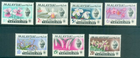 Malaysia-Trengganu-1965-Flowers-MLH