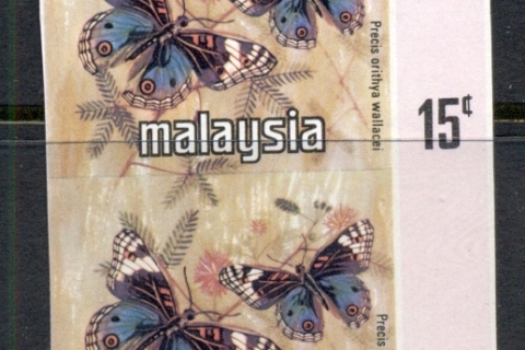 Malaysia-1971-Butterfly-15c-pr-IMPERF-MUH
