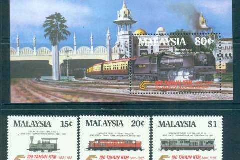 Malaysia-1985-Trains-MS-MUH-lot51973