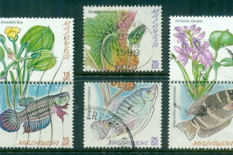 Malaysia-1999-Water-Plants-Fish-FU