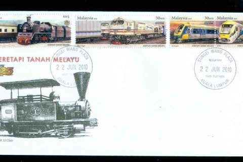 Malaysia-2010-Trains-FDC-lot51555