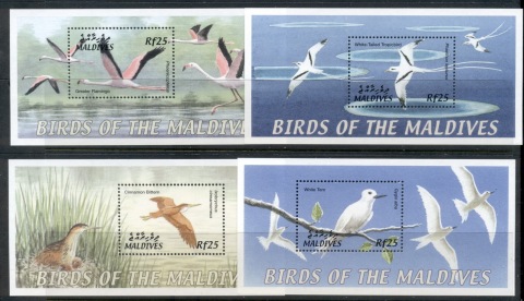 Maldive-Is-2002-Birds-of-the-Maldives-4xMS-MUH