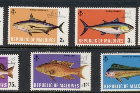 Maldive-Is-1973-Pictorials-Fish-Asst-MUH