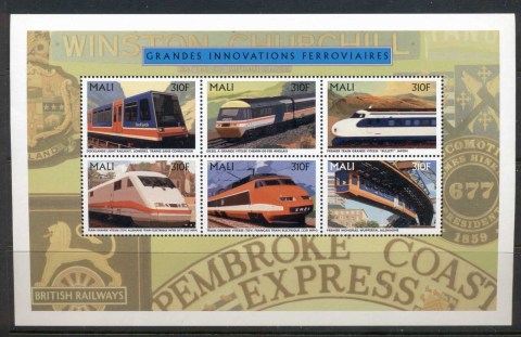 Mali 1996 History of Trains 310f sheetlet