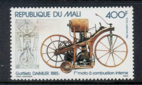 Mali 1986 Gottlieb Daimler Motorcycle