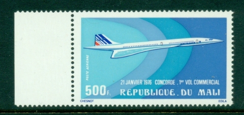 Mali 1976 Concorde 1st Commercial Flight