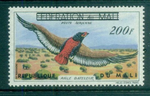 Mali 1960 Birds, Eagle 200fr Opt