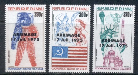 Mali 1975-Apollo-Soyuz-Joint-Russia-USA-Space-Project-Opt-Arrimage-MUH