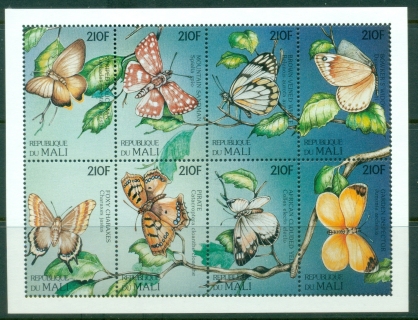 Mali-1997-Insects-Butterflies-210f-MS-MUH