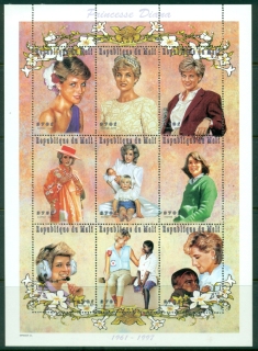 Mali-1997-Princess-Diana-in-Memoriam-370f-sheetlet-MLH