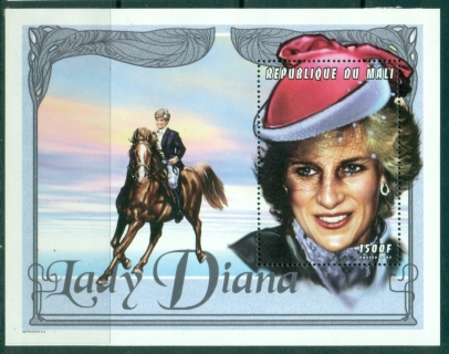 Mali-1997-Princess-Diana-in-Memoriam-on-Horseback-MS-MLH