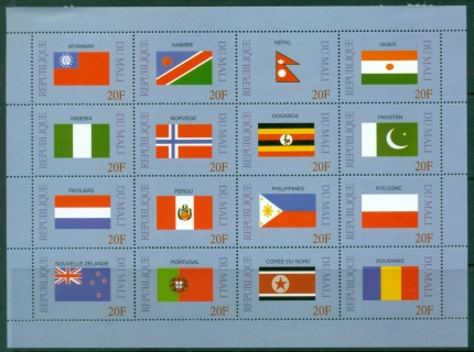 Mali-1999-Flags-of-the-World-20f-sheetlet-MLH