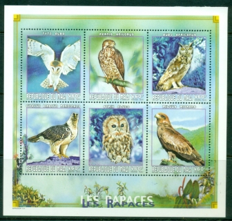 Mali-1999-Flora-fauna-Birds-of-Prey-460f-MS-MLH