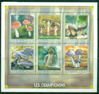 Mali-1999-Flora-fauna-Fungi-Mushrooms-530f-MS-MLH