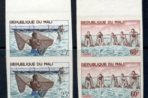 Mali-1966-Fishing 25, 60f pr IMPERF