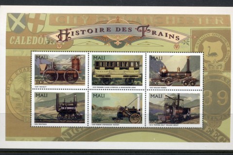 Mali-1996-History of Trains 180f sheetlet
