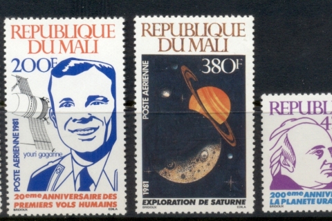 Mali-1981-Space Anniversaries, Gagarin, Shepard