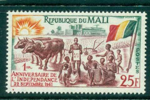 Mali-1961-Independence Anniv.