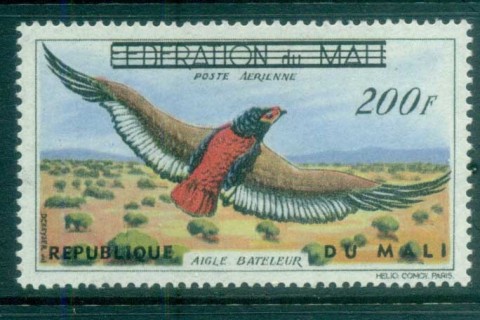 Mali-1960-Birds-Eagle-200fr-Opt-Republique