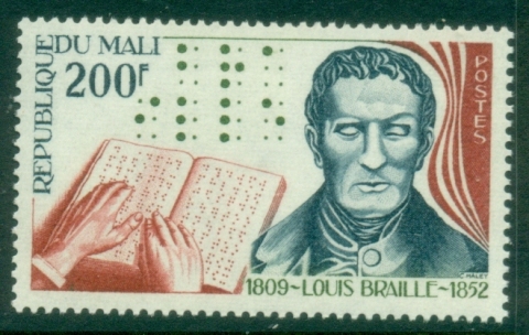 Mali-1977-Louis-Braille-MUH