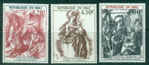 Mali-1978-Xmas-Etchings-by-Durer-MUH