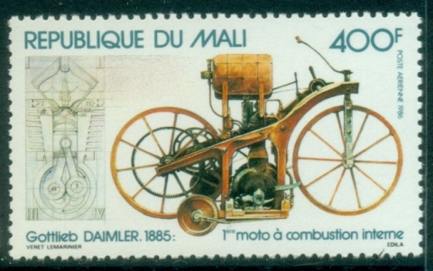 Mali-1986-Internal-Combustion-Automotive-engine-Centenary-MUH