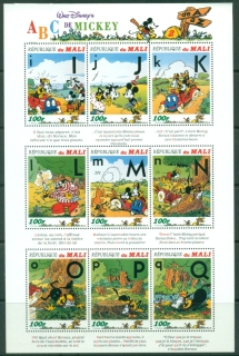 Mali-1996-Walt-Disney-Characters-100f-sheetlet-MLH