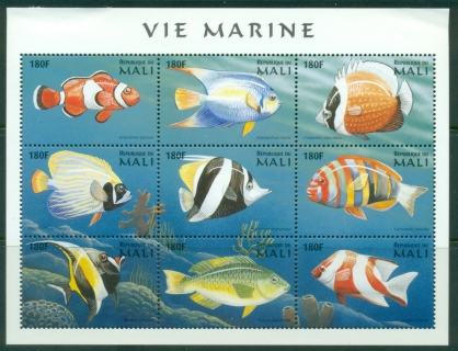 Mali-1997-Marine-Life-180f-sheetlet-MLH