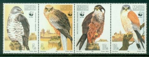 Malta-1991-WWF-Birds-of-Prey-MUH