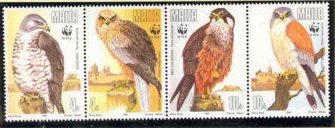 Malta-1991 WWF Birds of Prey