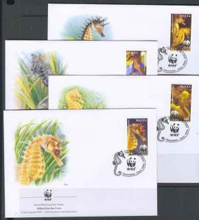 Malta-2002 WWF Seahorses FDCs