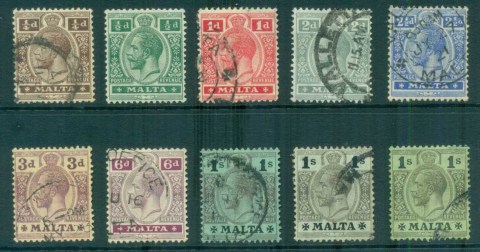 Malta-1914-21-KGV-King-George-V-Asst-FU