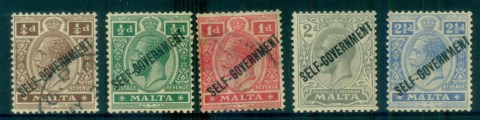 Malta-1922-KGV-Opt-Self-Government-Asst-FU-MLH