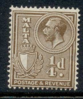 Malta-1930-KGV-Portrait-Postage-revenue-0-25d-MLH