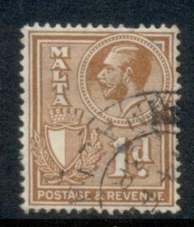 Malta-1930-KGV-Portrait-Postage-revenue-1d-FU