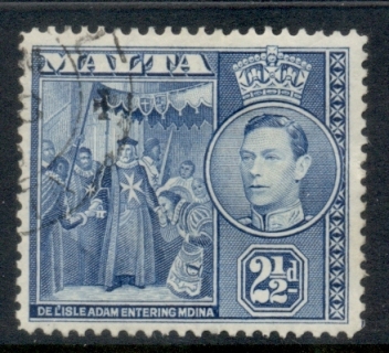 Malta-1938-43-KGVI-Pictorial-2-5d-FU