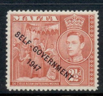 Malta-1953-KGVI-Pictorial-Opt-Self-Government-2-5d-MLH