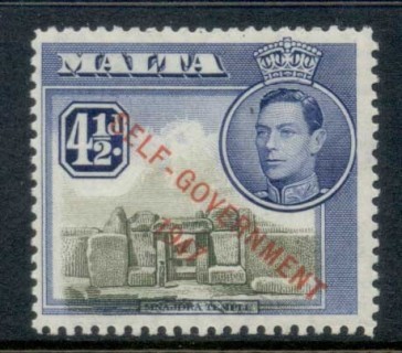 Malta-1953-KGVI-Pictorial-Opt-Self-Government-4-5d-MLH